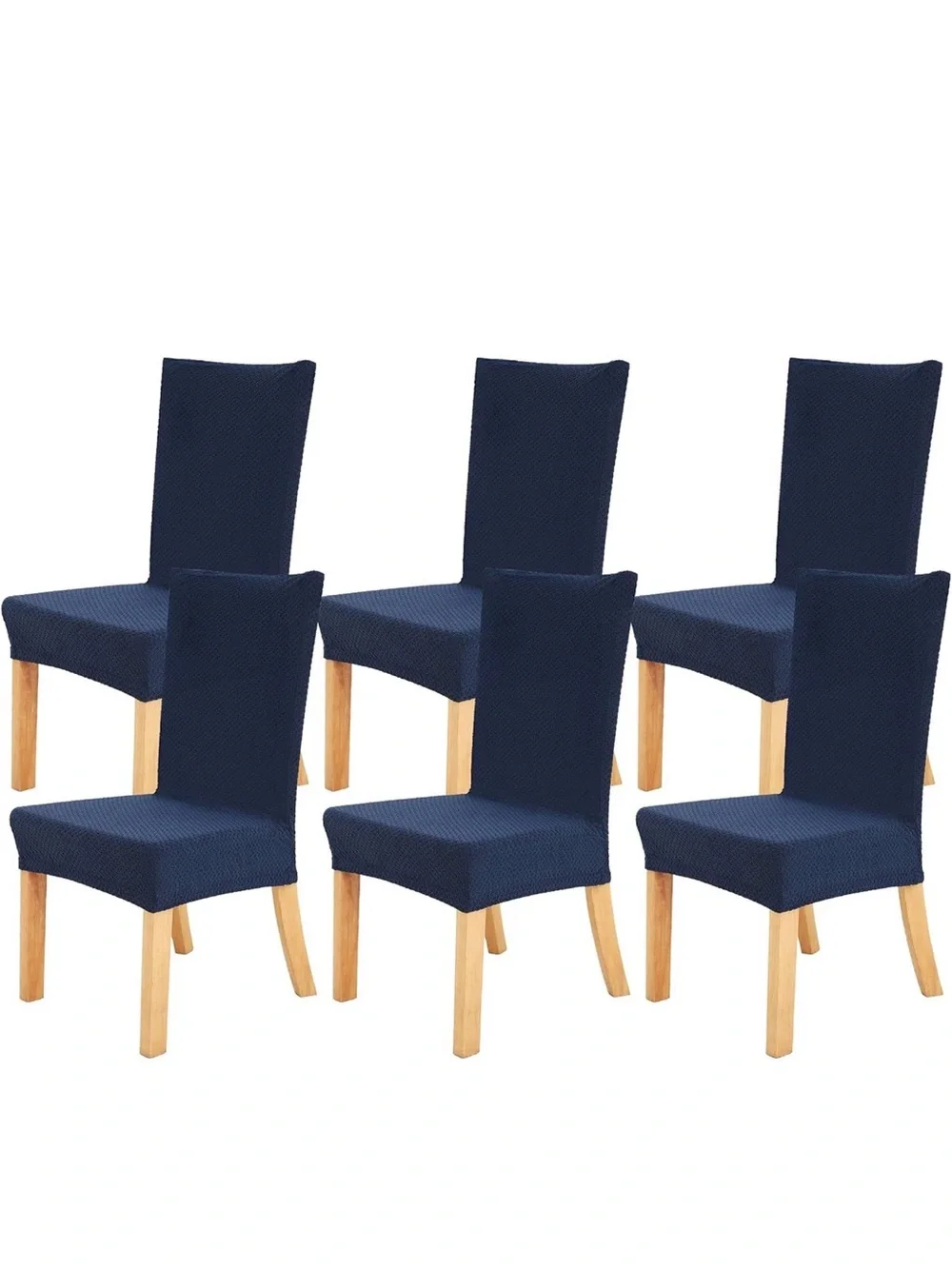 Navy Blue Stretch Chair Covers - Pack of 6